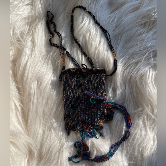 Set of Handmade Beaded Necklace Pouch Bags, Prayer Bags from Israel - Picture 2 of 16